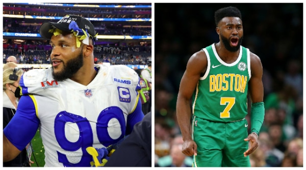 Aaron Donald, Jaylen Brown Leave Kanye West's Donda Sports