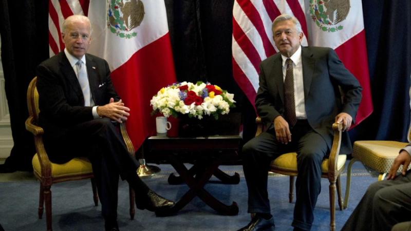 Joe Biden and Andres Manuel Lopez Obrador